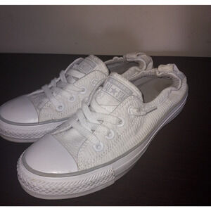 Converse Slip On Women's Sneakers 7M Shoreline All Star Canvas Athletic White